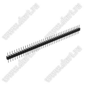 DS1004-1x39F14 (PSLM-39 тип 4) вилка цанговая прямая однорядная для выводного монтажа; P=2,54мм; 39-конт.