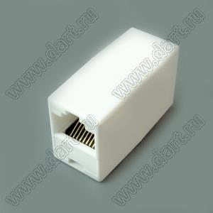 BLRJ-45FF-W переходник RJ-45 гнездо-гнездо 8P8C; белый