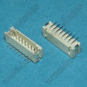 A2001-08AB (B8B-PH-SM4-TB, WB-08SMD) вилка для поверхностного (SMD) монтажа прямая; шаг 2,00мм; 8-конт.; нейлон-66/луженый медный сплав; цвет натуральный