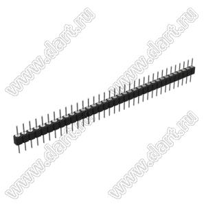 DS1004-1x35F14 (PSLM-35 тип 4) вилка цанговая прямая однорядная для выводного монтажа; P=2,54мм; 35-конт.