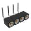 DS1002-09-1x04R13 гнездо цанговое угловое однорядное для выводного монтажа; P=2,00мм; 4-конт.