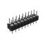 DS1004-2x9-F11 (PDLM-2x9 тип 1) вилка 2-х рядная прямая цанговая; P=2,54мм; 2x9-конт.