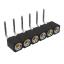 DS1002-09-1x06R13 гнездо цанговое угловое однорядное для выводного монтажа; P=2,00мм; 6-конт.