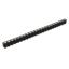 DS1002-06-1x2368 гнездо цанговое прямое однорядное для выводного монтажа; P=2,54мм; 23-конт.