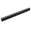 DS1002-06-1x1768 гнездо цанговое прямое однорядное для выводного монтажа; P=2,54мм; 17-конт.