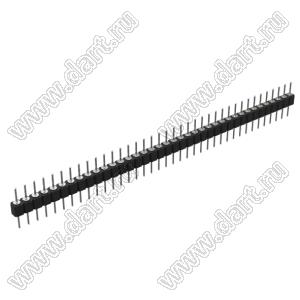 DS1004-1x38F14 (PSLM-38 тип 4) вилка цанговая прямая однорядная для выводного монтажа; P=2,54мм; 38-конт.
