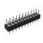 DS1004-2x11-F11 (PDLM-2x11 тип 1) вилка 2-х рядная прямая цанговая; P=2,54мм; 2x11-конт.