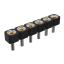 DS1002-05-1x0668 гнездо цанговое прямое однорядное для выводного монтажа; P=2,54мм; 6-конт.