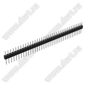 DS1004-1x37F13 (PSLM-39 тип 3) вилка цанговая прямая однорядная для выводного монтажа; P=2,54мм; 39-конт.