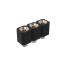 DS1002-06-1x0368 гнездо цанговое прямое однорядное для выводного монтажа; P=2,54мм; 3-конт.