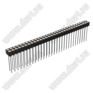 DS1007-2x30BT1XSF6 вилка цанговая прямая двухрядная для выводного монтажа; P=2,54x2,54мм; 2x30-конт.