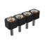 DS1002-05-1x0468 гнездо цанговое прямое однорядное для выводного монтажа; P=2,54мм; 4-конт.
