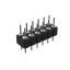 DS1004-2x6-F11 (PDLM-2x6 тип 1) вилка 2-х рядная прямая цанговая; P=2,54мм; 2x6-конт.