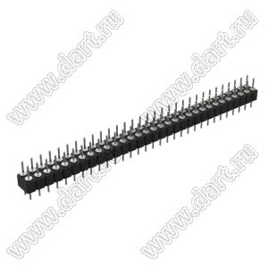 DS1004-2x31-F11 (PDLM-2x31 тип 1) вилка 2-х рядная прямая цанговая; P=2,54мм; 2x31-конт.