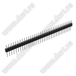 DS1004-1x35F13 (PSLM-37 тип 3) вилка цанговая прямая однорядная для выводного монтажа; P=2,54мм; 37-конт.