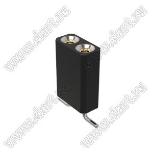 DS1002-08-2x01S13700 гнездо цанговое прямое двухрядное для поверхностного (SMD) монтажа; P=2,54x2,54мм; 2x1-конт.