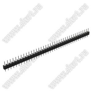 DS1004-1x38F11 (PSLM-38 тип 1) вилка цанговая прямая однорядная для выводного монтажа; P=2,54мм; 38-конт.