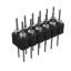 DS1004-2x6-F12 (PDLM-2x6 тип 2) вилка 2-х рядная прямая цанговая; P=2,54мм; 2x6-конт.