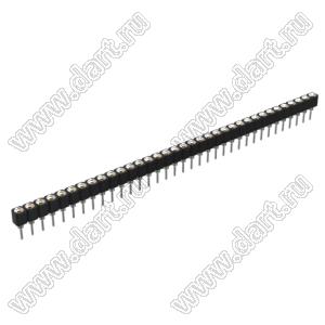 DS1002-01-1x35V13 (SCSL-35, PBSM-35, 6604S-35G-30) гнездо цанговое прямое однорядное для выводного монтажа; P=2,54мм; 35-конт.