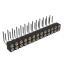 DS1002-09-2x13R13 гнездо цанговое угловое двухрядное для выводного монтажа; P=2,00x2,00мм; 2x13-конт.