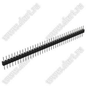 DS1004-1x36F12 (PSLM-36 тип 2) вилка цанговая прямая однорядная для выводного монтажа; P=2,54мм; 36-конт.