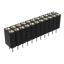 DS1002-03-2x116T1F6 (6803S-11-70) гнездо цанговое прямое двухрядное для выводного монтажа; P=2,54x2,54мм; 2x11-конт.