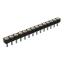 DS1002-05-1x1468 гнездо цанговое прямое однорядное для выводного монтажа; P=2,54мм; 14-конт.