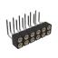 DS1002-09-2x06R13 гнездо цанговое угловое двухрядное для выводного монтажа; P=2,00x2,00мм; 2x6-конт.
