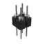 DS1004-2x2-F12 (PDLM-2x2 тип 2) вилка 2-х рядная прямая цанговая; P=2,54мм; 2x2-конт.