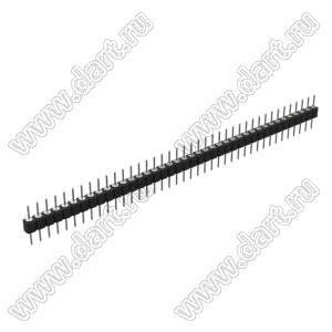 DS1004-1x40F14 (PSLM-40 тип 4) вилка цанговая прямая однорядная для выводного монтажа; P=2,54мм; 40-конт.