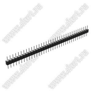 DS1004-1x36F14 (PSLM-36 тип 4) вилка цанговая прямая однорядная для выводного монтажа; P=2,54мм; 36-конт.