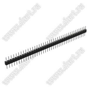 DS1004-1x40F12 (PSLM-40 тип 2) вилка цанговая прямая однорядная для выводного монтажа; P=2,54мм; 40-конт.