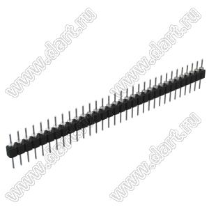DS1004-1x32F12 (PSLM-32 тип 2) вилка цанговая прямая однорядная для выводного монтажа; P=2,54мм; 32-конт.