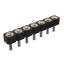 DS1002-05-1x0768 гнездо цанговое прямое однорядное для выводного монтажа; P=2,54мм; 7-конт.