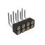 DS1002-09-2x04R13 гнездо цанговое угловое двухрядное для выводного монтажа; P=2,00x2,00мм; 2x4-конт.