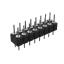 DS1004-2x8-F11 (PDLM-2x8 тип 1) вилка 2-х рядная прямая цанговая; P=2,54мм; 2x8-конт.