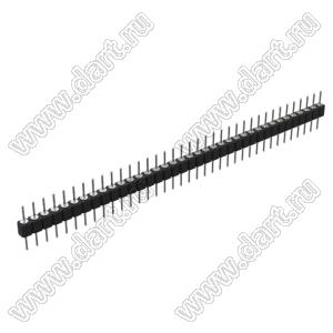 DS1004-1x37F14 (PSLM-37 тип 4) вилка цанговая прямая однорядная для выводного монтажа; P=2,54мм; 37-конт.