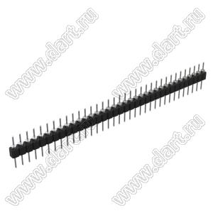 DS1004-1x35F12 (PSLM-35 тип 2) вилка цанговая прямая однорядная для выводного монтажа; P=2,54мм; 35-конт.