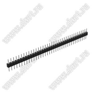 DS1004-1x37F12 (PSLM-37 тип 2) вилка цанговая прямая однорядная для выводного монтажа; P=2,54мм; 37-конт.