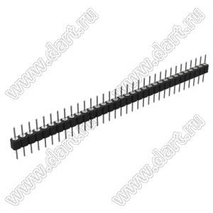 DS1004-1x33F14 (PSLM-33 тип 4) вилка цанговая прямая однорядная для выводного монтажа; P=2,54мм; 33-конт.