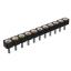 DS1002-05-1x1168 гнездо цанговое прямое однорядное для выводного монтажа; P=2,54мм; 11-конт.