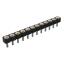 DS1002-05-1x1268 гнездо цанговое прямое однорядное для выводного монтажа; P=2,54мм; 12-конт.