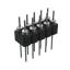 DS1004-2x5-F13 (PDLM-2x5 тип 3) вилка 2-х рядная прямая цанговая; P=2,54мм; 2x5-конт.