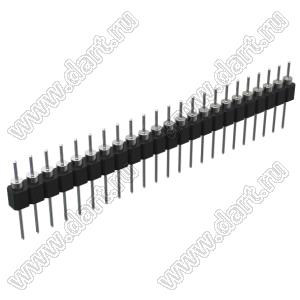 DS1004-1x23F13 (PSLM-25 тип 3) вилка цанговая прямая однорядная для выводного монтажа; P=2,54мм; 25-конт.
