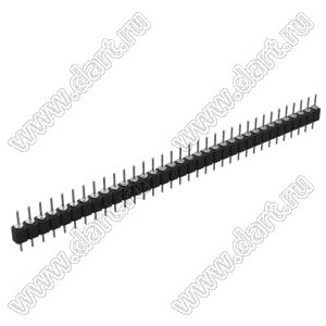 DS1004-1x34F11 (PSLM-34 тип 1) вилка цанговая прямая однорядная для выводного монтажа; P=2,54мм; 34-конт.
