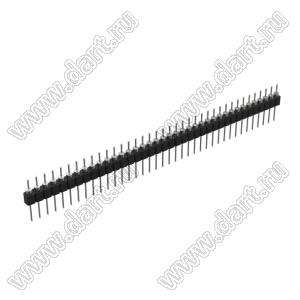 DS1004-1x38F13 (PSLM-40 тип 3) вилка цанговая прямая однорядная для выводного монтажа; P=2,54мм; 40-конт.