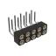 DS1002-09-2x05R13 гнездо цанговое угловое двухрядное для выводного монтажа; P=2,00x2,00мм; 2x5-конт.