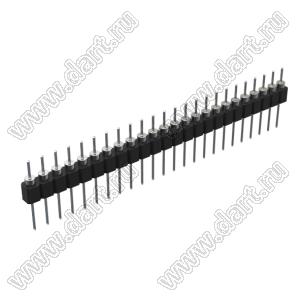 DS1004-1x24F13 (PSLM-26 тип 3) вилка цанговая прямая однорядная для выводного монтажа; P=2,54мм; 26-конт.