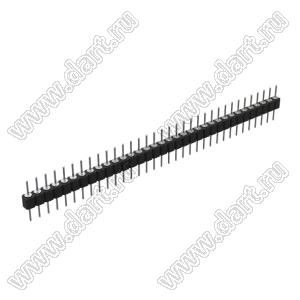 DS1004-1x34F14 (PSLM-34 тип 4) вилка цанговая прямая однорядная для выводного монтажа; P=2,54мм; 34-конт.