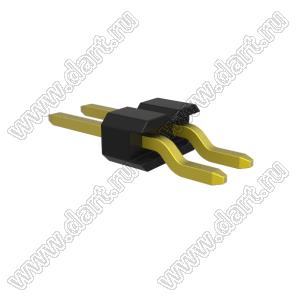 DS1025-04-02P8BS разъем штыревой однорядный для поверхностного (SMD) монтажа; шаг 2.00мм; P=2,0мм; 2-конт.